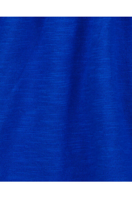 Vestido de algodón, azul, con volantes y ojales Sin color