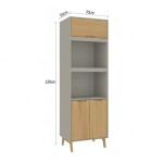 PANELERO LINEA WOOD GRIS