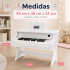 Piano Digital Infantil Memphis Sm258 A Baterías PIANO DIGITAL MEMPHIS SM258 BLANCO