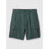LINEN CARGO SHORT DARK GREEN 8