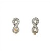 Caravanas aros infinitos oro- Oro bajo - Zirconia - CA8183 conpiedra