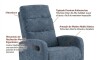 Poltrona Reclinable Giratoria Mecedora - Rocking Azul