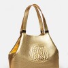 Bolso Eterial en cuero arrugado Metalizado