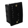 CAJA EMBUTIR LLANA NEGRA 3 MODULOS CON GRAMPA MOLVENO Caja Embutir Llana Negra 3 Modulos Con Grampa Molveno
