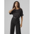VMMERLE 2/4 O-NECK TOP WVN GA NOOS BLACK