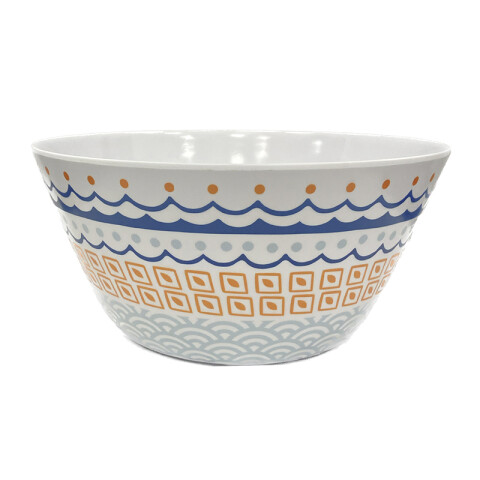 Bowl de Plástico Melamina 25,4 Cm Mandala Azul