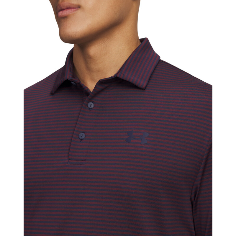 UA Playoff 3.0 Stripe Polo-BLU BLU-429