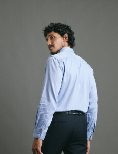 012581 CAMISA HARRINGTON LABEL Azul