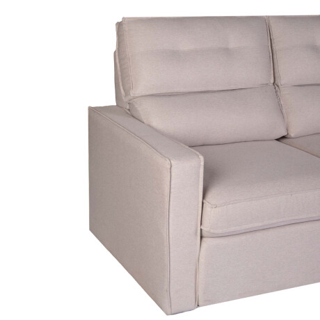 SOFA RETRACTIL 3 CUERPOS TELA NATURAL-BEIGE AMBAR BEIGE