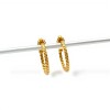 Caravanas aros de oro 3/4 torneado- Oro bajo - Sin piedra- CA8034 sinpiedra