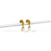 Caravanas Perlas- Oro bajo - Perla de río y zirconia- CA8229 conperla