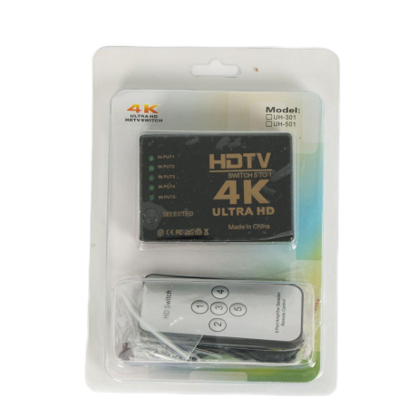 CABLE SWITCH HDMI 4K ULTRA HD 5 EN 1 CONTROL REMOTO CABLE SWITCH HDMI 4K ULTRA HD 5 EN 1 CONTROL REMOTO