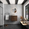 Kit Mueble de baño Cedro 60cm bacha loza y espejo Kit Mueble De Baño Cedro 60cm Bacha Loza Y Espejo