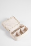 Estuche de viaje con compartimentos crudo
