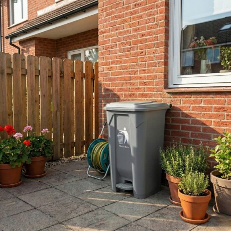 CONTENEDOR DE BASURA 80 LITROS Contenedor de Basura 80 Litros Gris