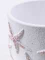 MACETA CEMENTO ESTRELLA BLANCO