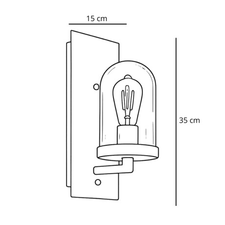 APPC Lámpara de Pared Candle Blanco
