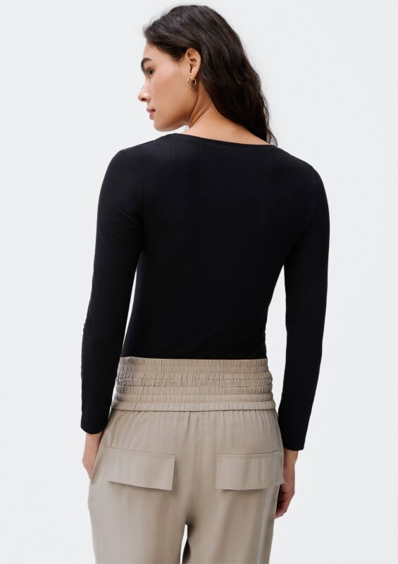 BLUSA ML FEM PRETO ESCURO