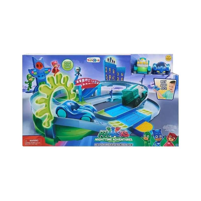 Pista de auto PJ Masks Playset con Auto y 5 Piezas Pista de auto PJ Masks Playset con Auto y 5 Piezas