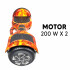 Combo De Skate Eléctrico 6.5" Con Luces Y Bluetooth + Asiento Para Hoverboard MULTICOLOR
