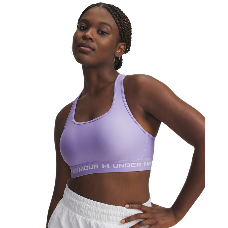 UA Crossback Mid Bra-PNK PPL-538