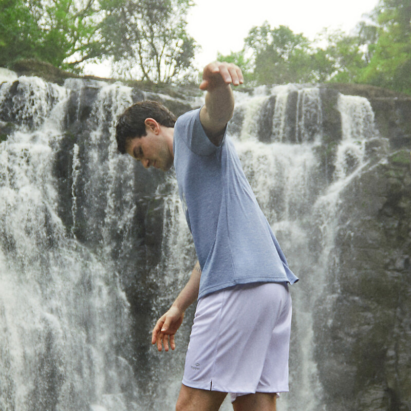 T-SHIRT BRAND TEE MEN TRNG AZUL IN MELANGE AZUL IN MELANGE