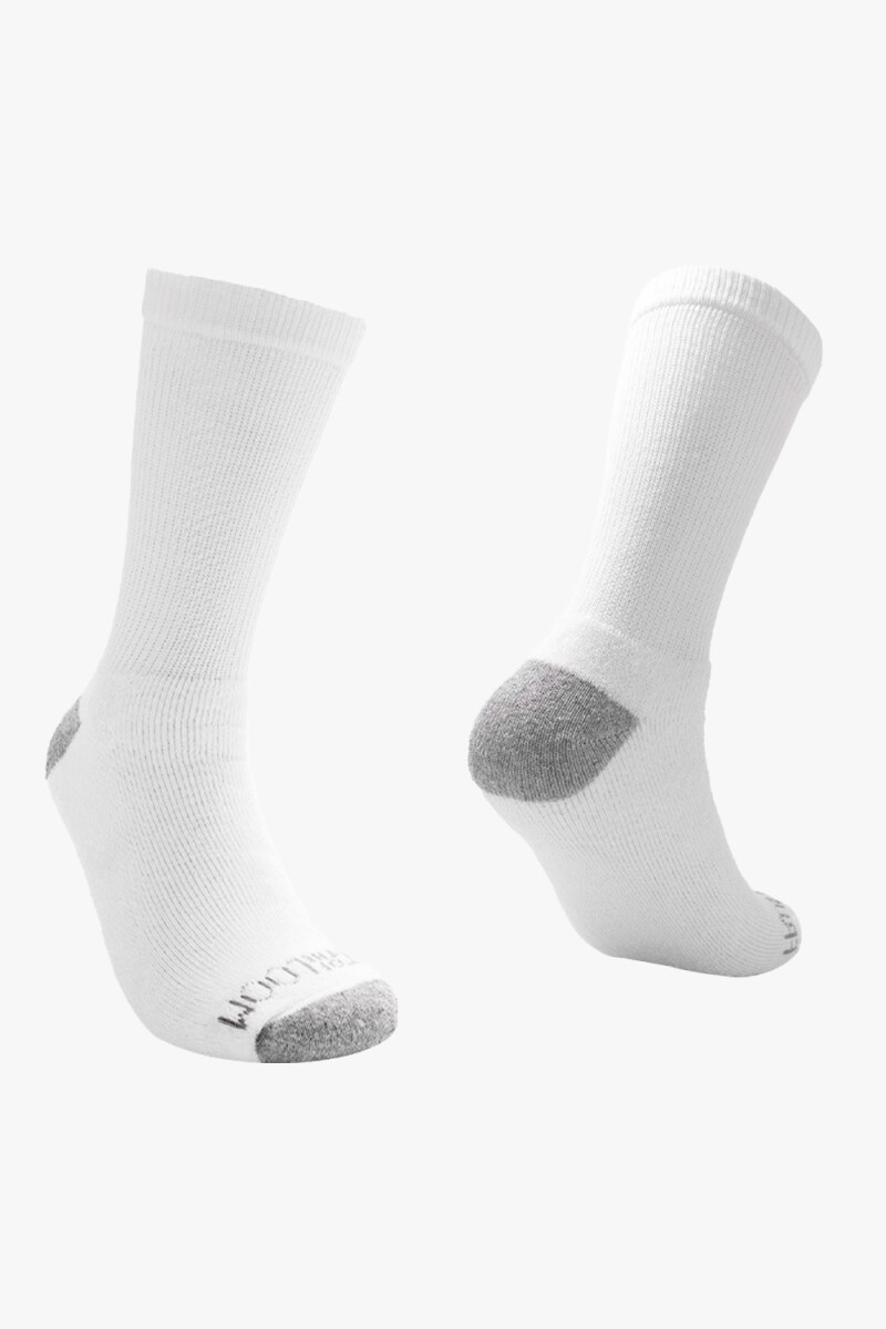 Pack x5 Medias afelpadas caña alta para caballero BLANCO