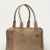 Bolso Capri en cuero arrugado Taupe