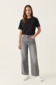 Pantalon fluido estilo denim GRIS