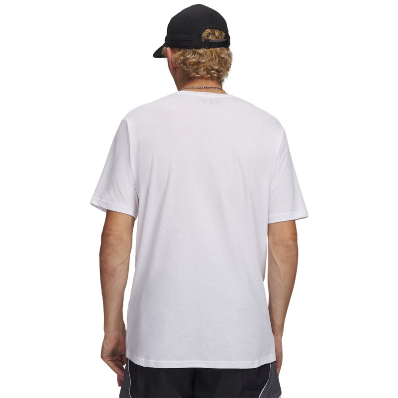 UA TEAM ISSUE WORDMARK SS-BLU WHT-100
