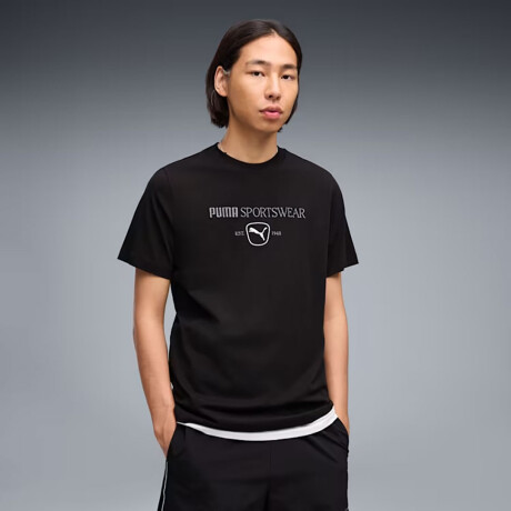 Remera de Hombre Puma Class Graphic Tee Negro