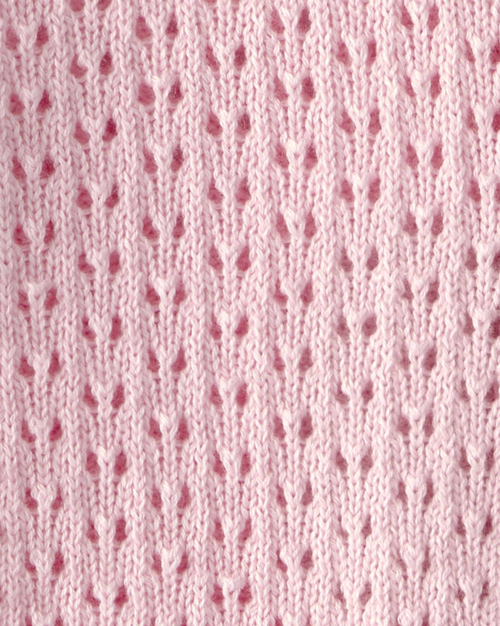 Saco de punto, calado, rosado Sin color