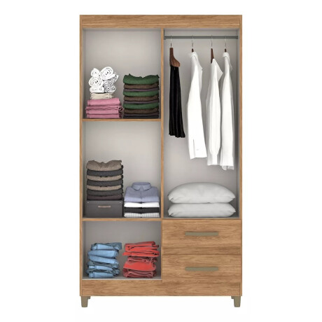 ROPERO 4 PUERTAS 2 CAJONES GUARDARROPA ARMARIO CLOSET PLACARD COLOR MADERA VERDE