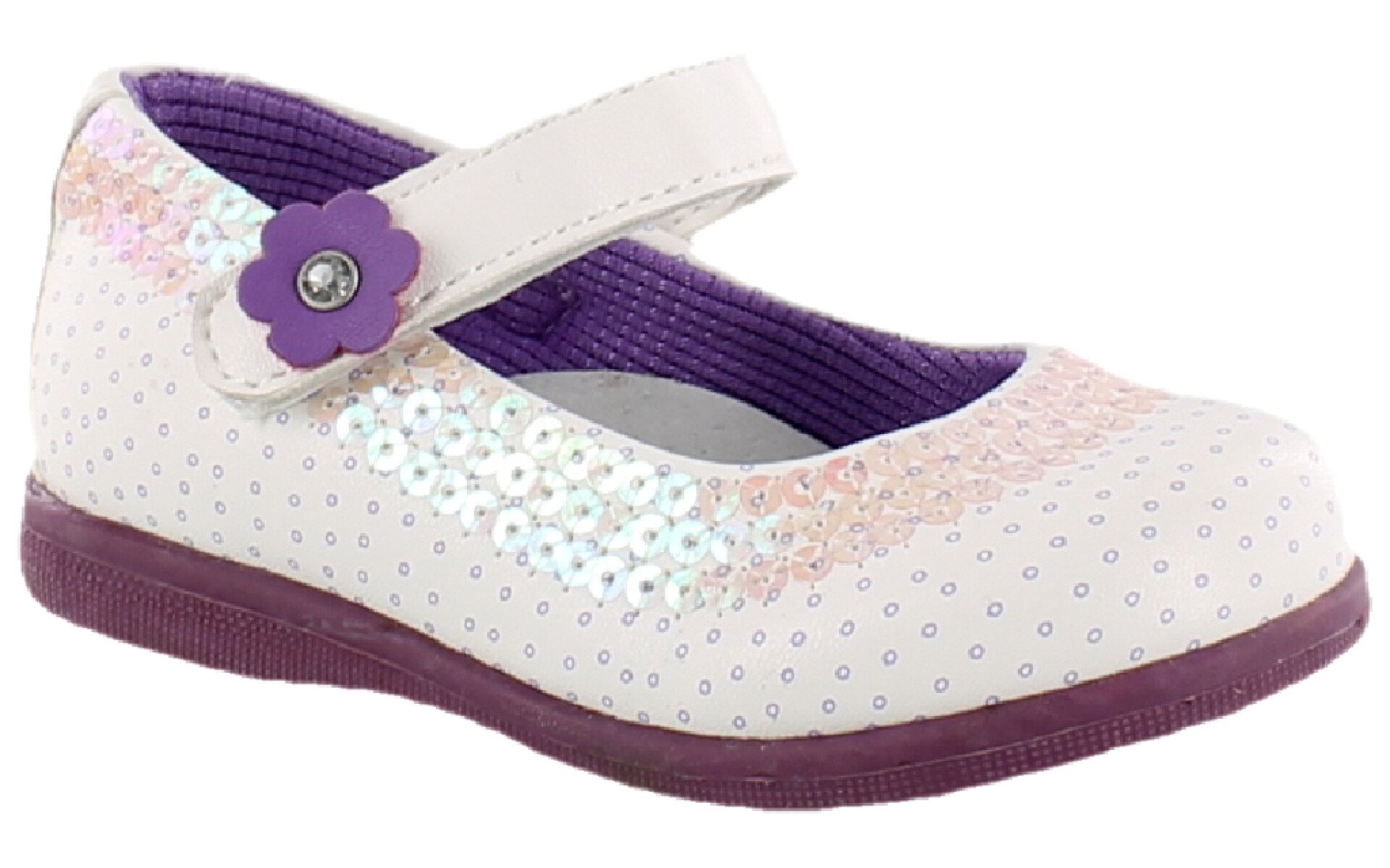 Zapato Casual Croco Kids - White/Purple 
