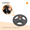 Disco Pesa Olímpica Recubierta Lumax con 3 Agarres 2,5KG Disco Pesa Olímpica Recubierta Lumax con 3 Agarres 2,5KG