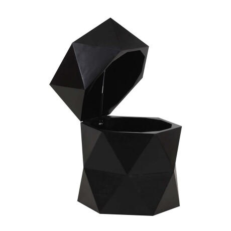 MESA AUXILIAR DE LIVING MADERA NEGRO POLIEDRO