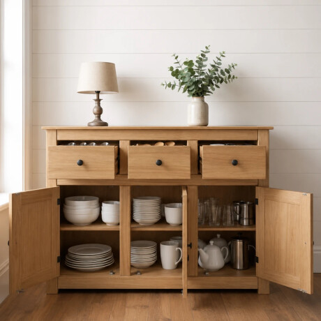APARADOR TARUMA 100% MADERA MACIZA 3 CAJONES Y 3 PUERTAS – DISEÑO CLÁSICO APARADOR TARUMA 100% MADERA MACIZA 3 CAJONES Y 3 PUERTAS – DISEÑO CLÁSICO