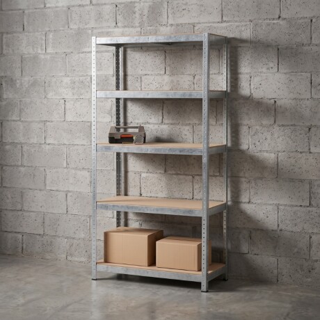 ESTANTERIA 1800X900X300 Estantería Metálica Con Estantes en MDF 180X90X30 cm Gris