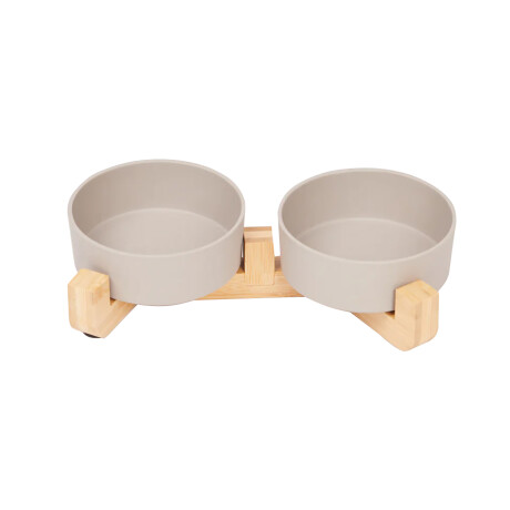 COMEDERO DOBLE CERÁMICA CERAMICA NATURAL-BEIGE 372124