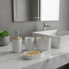 Elegante Kit De Accesorios Para Baño Blanco
