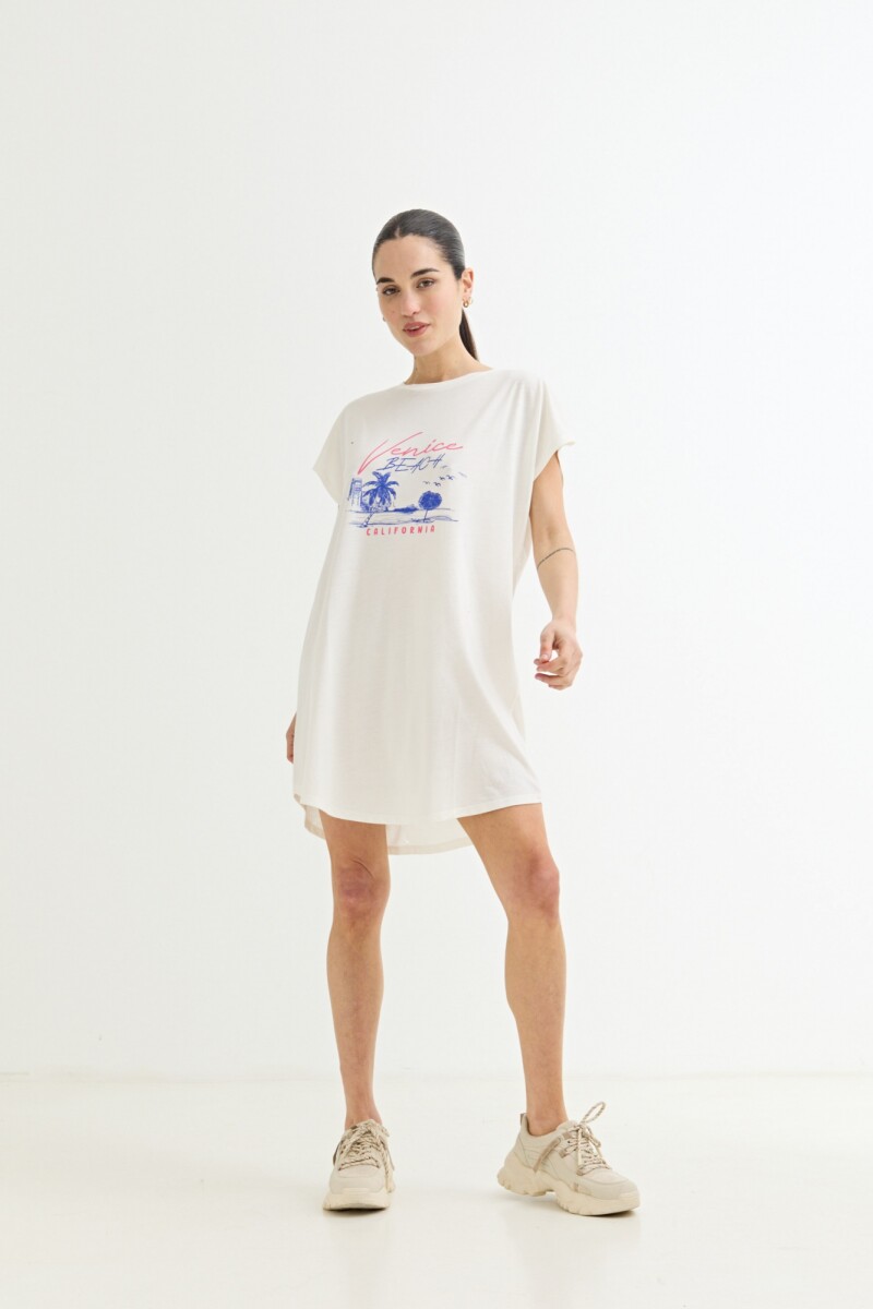 Vestido estampado BLANCO