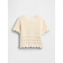 COTTON SS MIXED STITCH SWEATER IVORY FROST