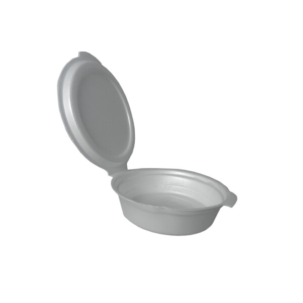 PLATO ESPUMA 18 CM CON TAPA BISAGRA BLANCO