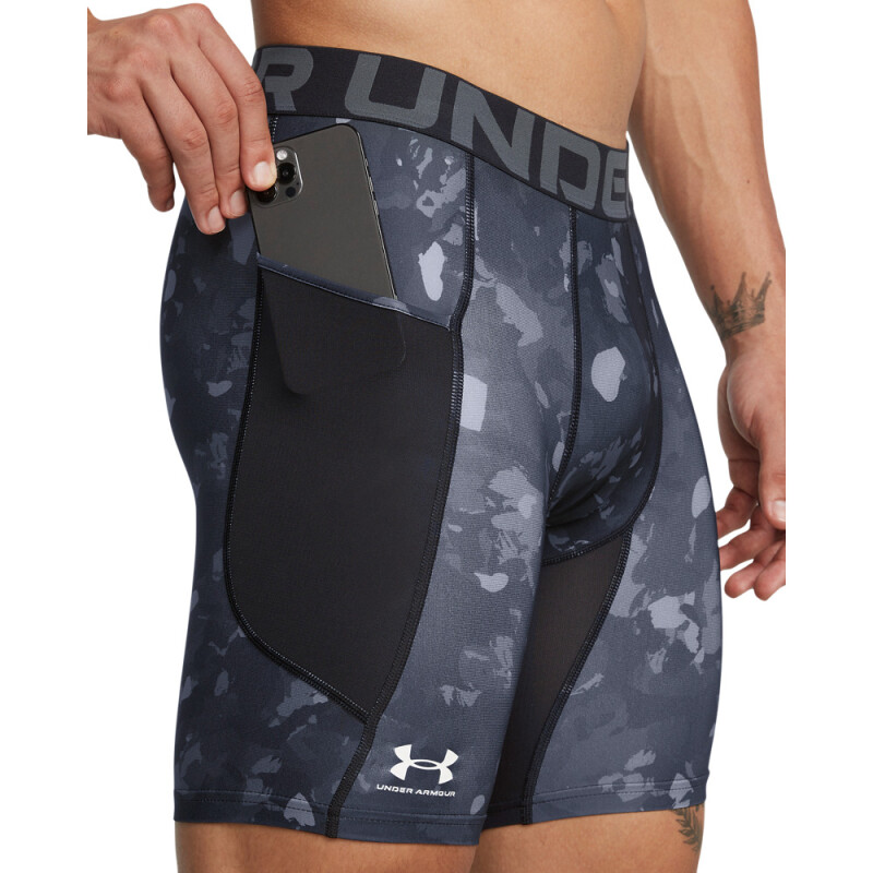UA HG Armour Prtd Comp Sts-BLK BLK-001