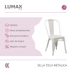Pack 6 Sillas Tolix Lumax Varios Colores Living Comedor Blanco