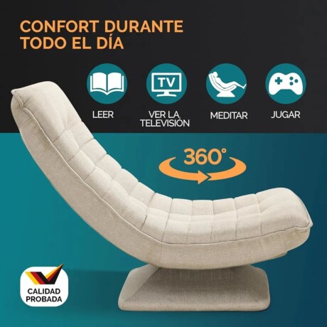 Sillon Reclinable Giratorio Aberdeen Beige