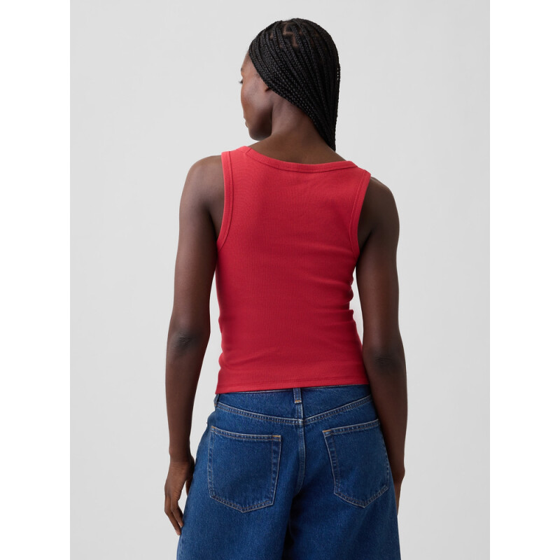 FRCH SL COTTON 2X2 LOGO TANK CHAKRA RED
