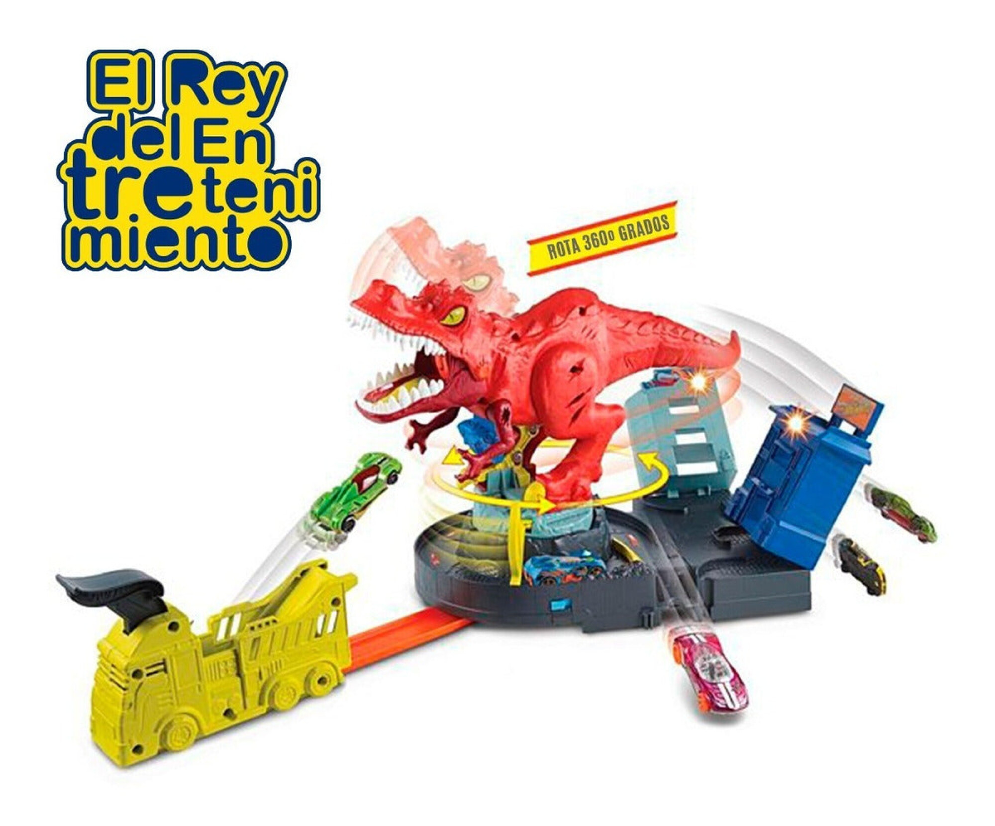 Pista De Autos Hot Wheels T Rex Devorador City El Rey Del Entretenimiento