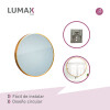 Espejo redondo de pared Lumax Diámetro 50cm Dorado