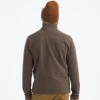 Buzo Polar Textured cierre de 1/4 hombre Smokey Brown Heather
